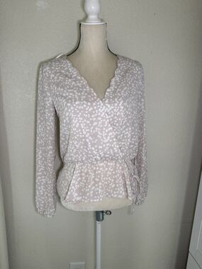 Nine Britton Cavanna Faux Wrap Blouse, Size Medium